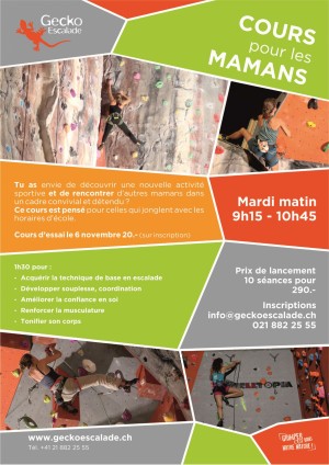 Escalade sportive - Initiation et cours pour les mamans